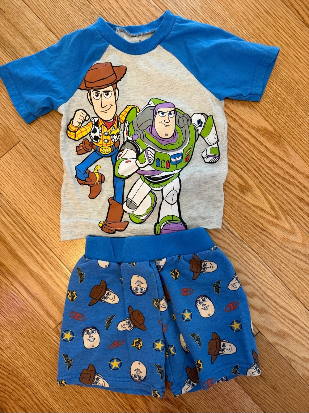 Disney Toy Story Boys Blue and Gray Woody & Buzz Matching Set
